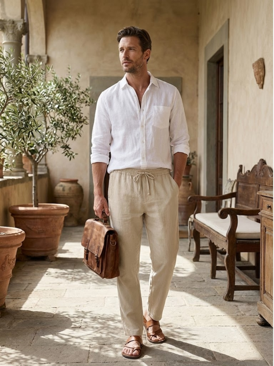 Pantalon en Lin Solenne