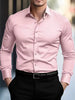 Fgkks nova camisa masculina nova marca cor sólida manga longa tecido elástico masculino múltiplas cores qualidade camisa básica